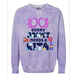 Every Janet Needs A Rita Magnet Colorblast Crewneck Sweatshirt