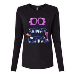 Every Janet Needs A Rita Magnet Womens Cotton Relaxed Long Sleeve T-Shirt