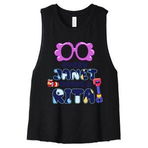 Every Janet Needs A Rita Magnet Women's Racerback Cropped Tank