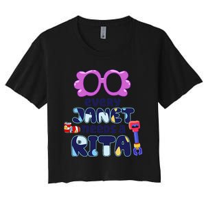 Every Janet Needs A Rita Magnet Women's Crop Top Tee