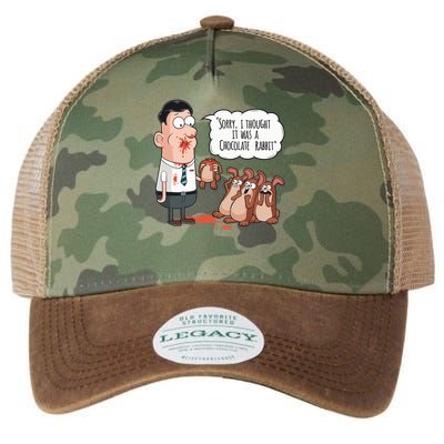 Easter Joke Sorry I Thought It Was A Chocolate Rabbit Legacy Tie Dye Trucker Hat