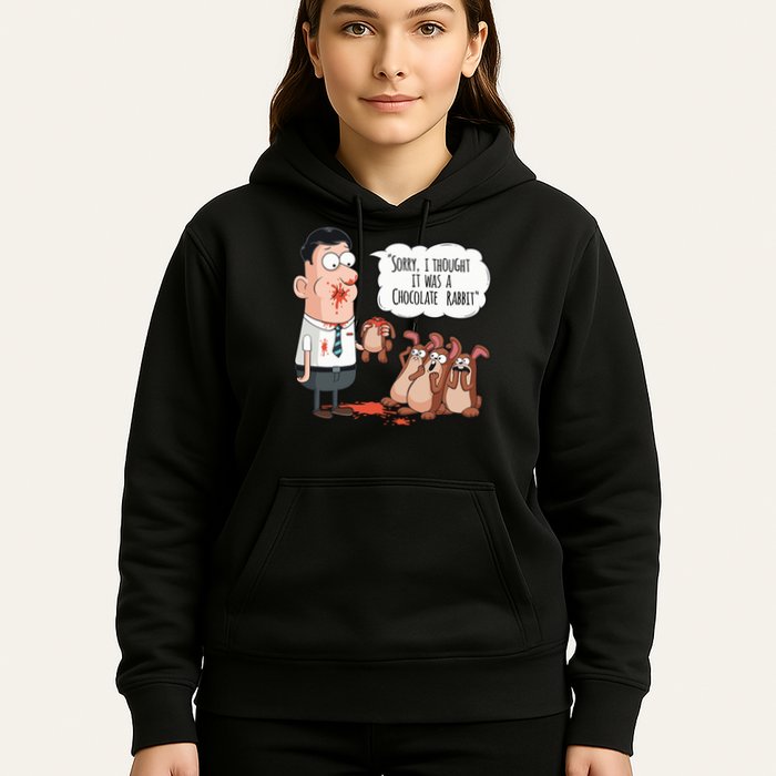 Easter Joke Sorry I Thought It Was A Chocolate Rabbit Hoodie