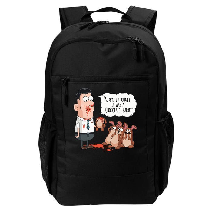 Easter Joke Sorry I Thought It Was A Chocolate Rabbit Backpack