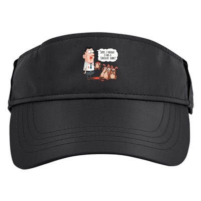 Easter Joke Sorry I Thought It Was A Chocolate Rabbit Adult Drive Performance Visor