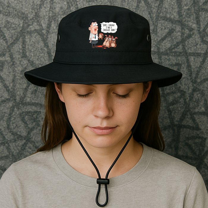 Easter Joke Sorry I Thought It Was A Chocolate Rabbit Bucket Hat