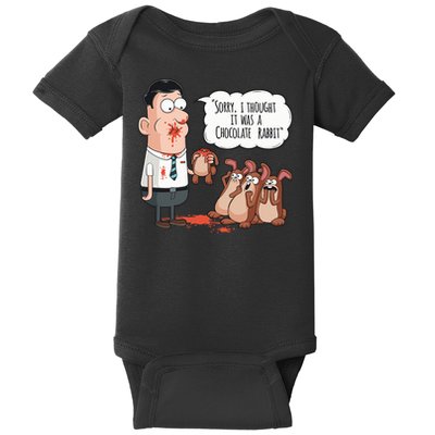 Easter Joke Sorry I Thought It Was A Chocolate Rabbit Baby Bodysuit