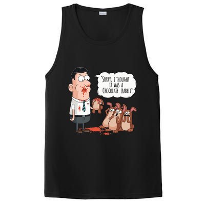 Easter Joke Sorry I Thought It Was A Chocolate Rabbit PosiCharge Competitor Tank