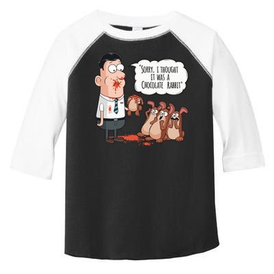 Easter Joke Sorry I Thought It Was A Chocolate Rabbit Toddler Fine Jersey T-Shirt