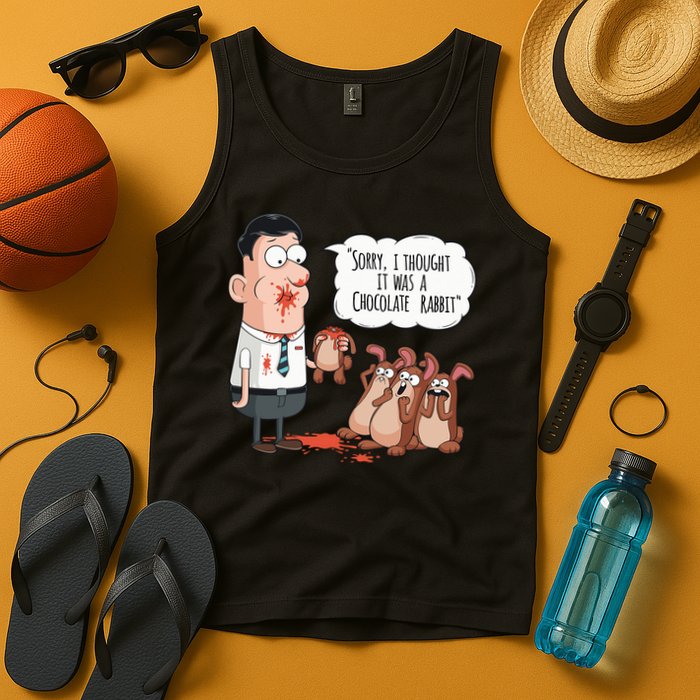 Easter Joke Sorry I Thought It Was A Chocolate Rabbit Tank Top