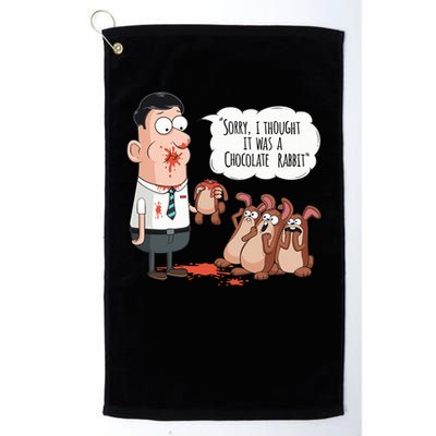 Easter Joke Sorry I Thought It Was A Chocolate Rabbit Golf Towel