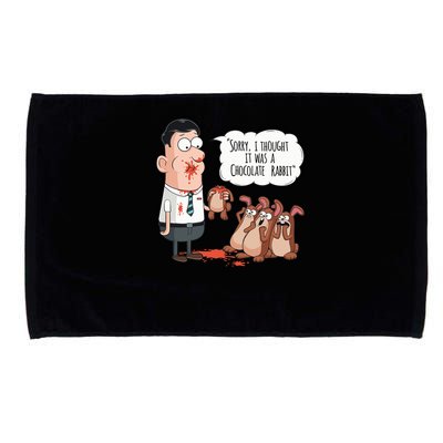 Easter Joke Sorry I Thought It Was A Chocolate Rabbit Microfiber Hand Towel