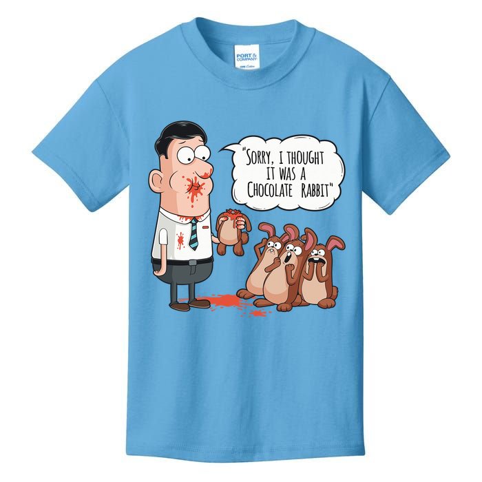 Easter Joke Sorry I Thought It Was A Chocolate Rabbit Kids T-Shirt