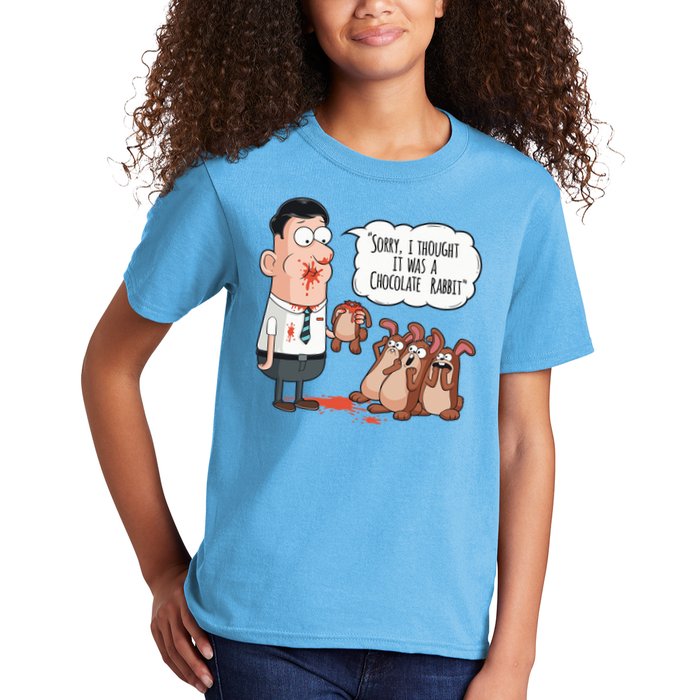 Easter Joke Sorry I Thought It Was A Chocolate Rabbit Kids T-Shirt