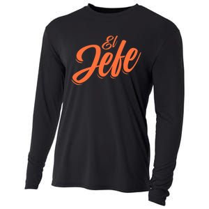 El Jefe Spanish Mexican The Boss Cooling Performance Long Sleeve Crew