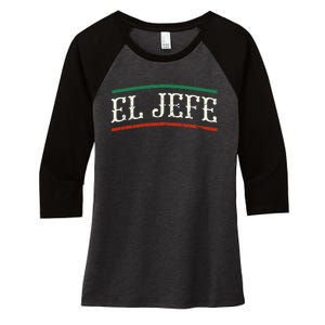 El Jefe Spanish Women's Tri-Blend 3/4-Sleeve Raglan Shirt