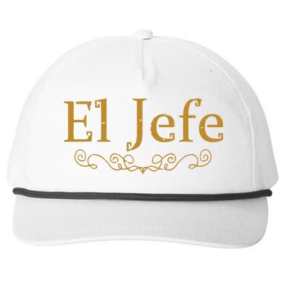 El Jefe The Boss In Spanish Funny Mexican Boss Gift Snapback Five-Panel Rope Hat