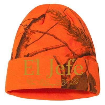 El Jefe The Boss In Spanish Funny Mexican Boss Gift Kati Licensed 12" Camo Beanie