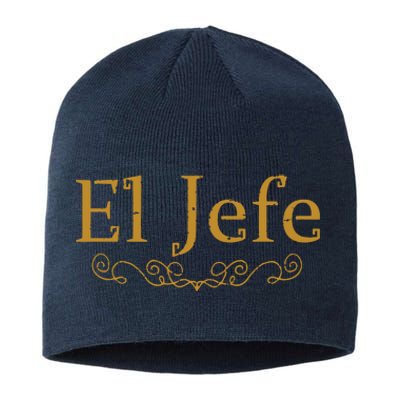 El Jefe The Boss In Spanish Funny Mexican Boss Gift Sustainable Beanie