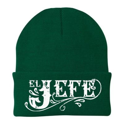 El Jefe The Boss In Spanish Funny Mexican Quote Knit Cap Winter Beanie