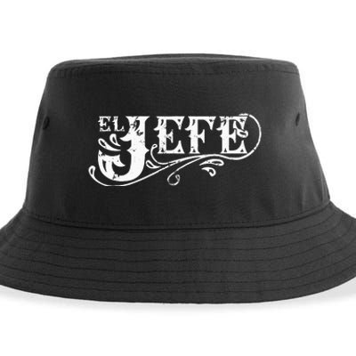 El Jefe The Boss In Spanish Funny Mexican Quote Sustainable Bucket Hat