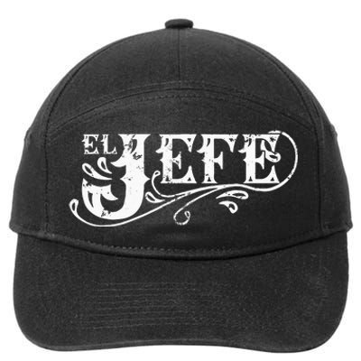 El Jefe The Boss In Spanish Funny Mexican Quote 7-Panel Snapback Hat