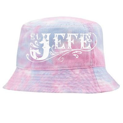 El Jefe The Boss In Spanish Funny Mexican Quote Tie-Dyed Bucket Hat