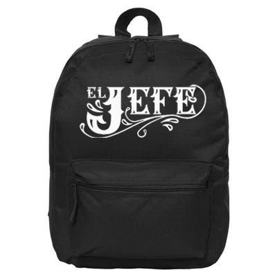 El Jefe The Boss In Spanish Funny Mexican Quote 16 in Basic Backpack