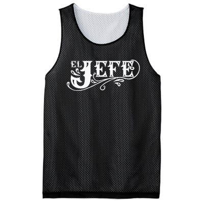 El Jefe The Boss In Spanish Funny Mexican Quote Mesh Reversible Basketball Jersey Tank