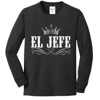 EL JEFE The Boss The King Mexican Kids Long Sleeve Shirt