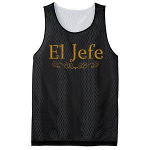 El Jefe The Boss In Spanish Funny Mexican Boss Mesh Reversible Basketball Jersey Tank