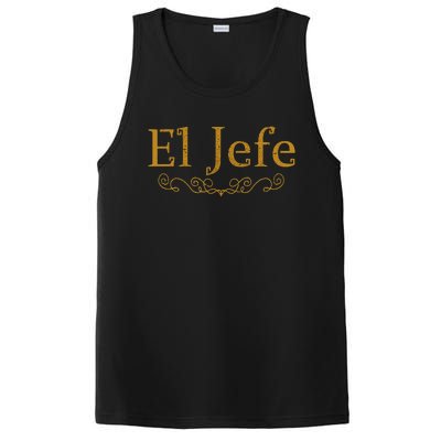 El Jefe The Boss In Spanish Funny Mexican Boss Gift PosiCharge Competitor Tank