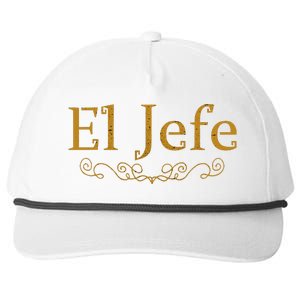 El Jefe The Boss In Spanish Funny Mexican Boss Gift Snapback Five-Panel Rope Hat