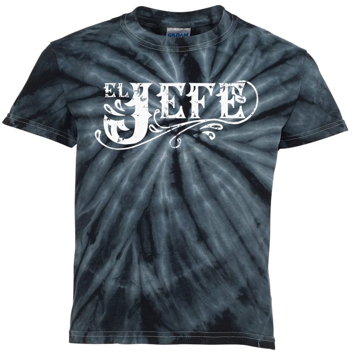 El Jefe The Boss In Spanish Funny Mexican Quote Kids Tie-Dye T-Shirt