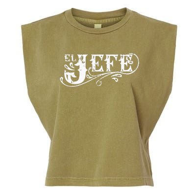 El Jefe The Boss In Spanish Funny Mexican Quote Garment-Dyed Women's Muscle Tee