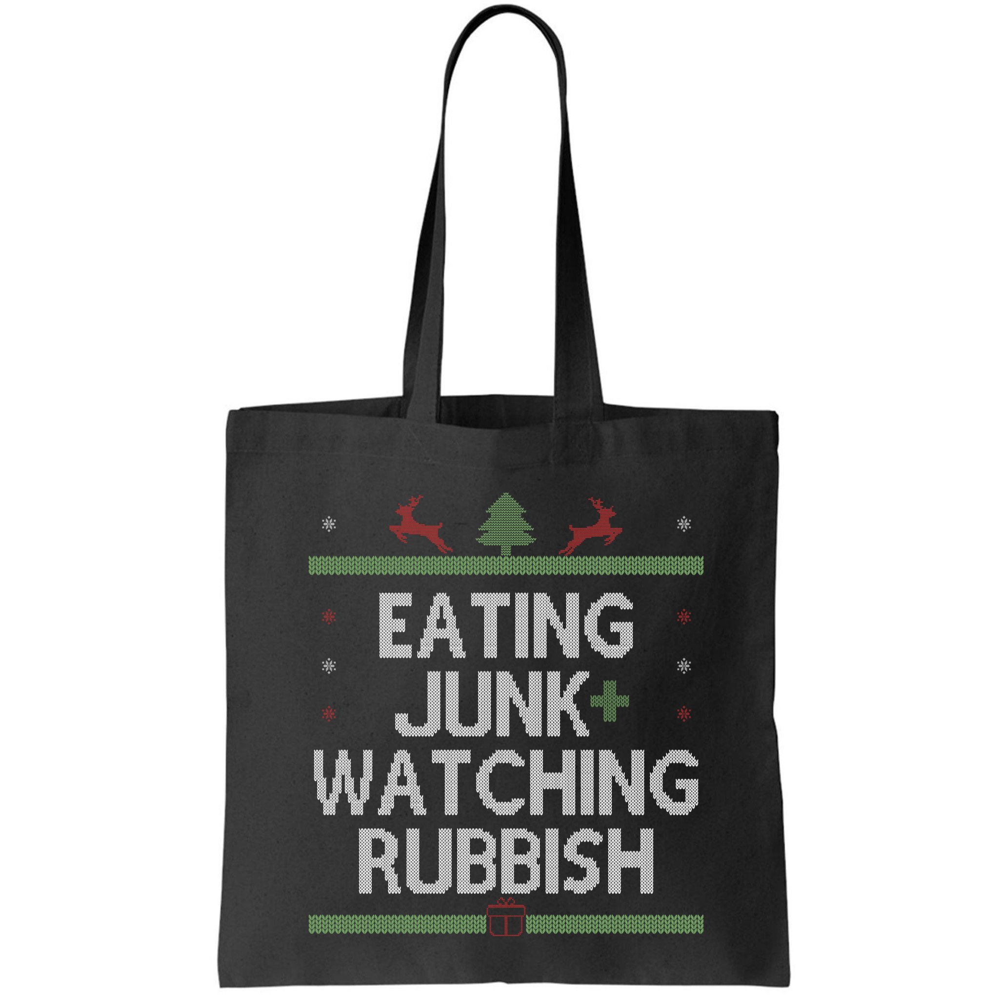 Eating Junk Watching Rubbish Funny Christmas Bag