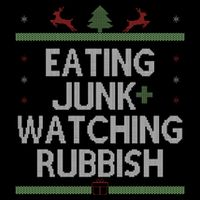Eating Junk Watching Rubbish Funny Christmas Bag
