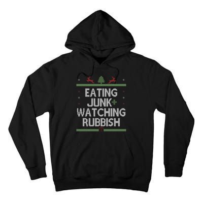 Eating Junk Watching Rubbish Funny Christmas Tall Hoodie