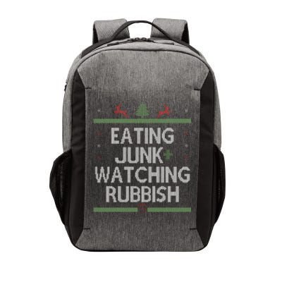 Eating Junk Watching Rubbish Funny Christmas Vector Backpack