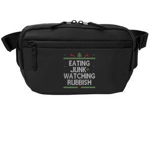 Eating Junk Watching Rubbish Funny Christmas Crossbody Pack