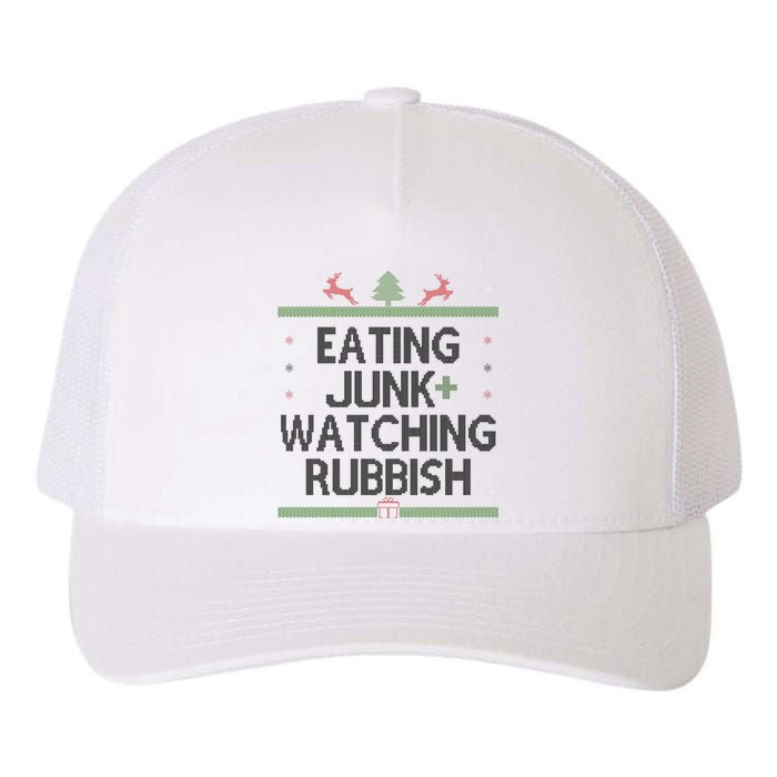 Eating Junk Watching Rubbish Funny Christmas Yupoong Adult 5-Panel Trucker Hat