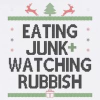 Eating Junk Watching Rubbish Funny Christmas Cooling Performance Crew T-Shirt