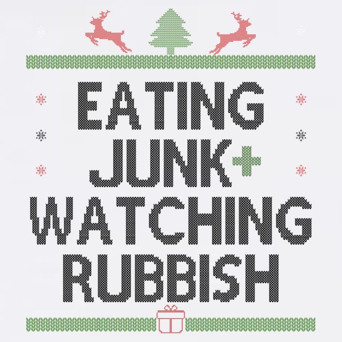 Eating Junk Watching Rubbish Funny Christmas Cooling Performance Crew T-Shirt