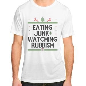 Eating Junk Watching Rubbish Funny Christmas Adult ChromaSoft Performance T-Shirt