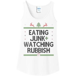 Eating Junk Watching Rubbish Funny Christmas Ladies Essential Tank