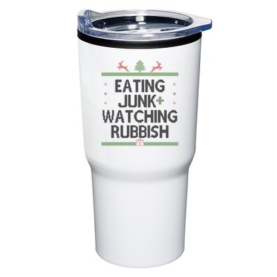 Eating Junk Watching Rubbish Funny Christmas Tumbler