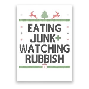 Eating Junk Watching Rubbish Funny Christmas Poster