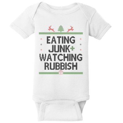 Eating Junk Watching Rubbish Funny Christmas Baby Bodysuit