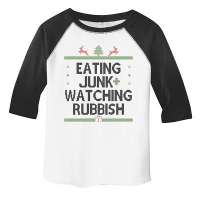 Eating Junk Watching Rubbish Funny Christmas Toddler Fine Jersey T-Shirt