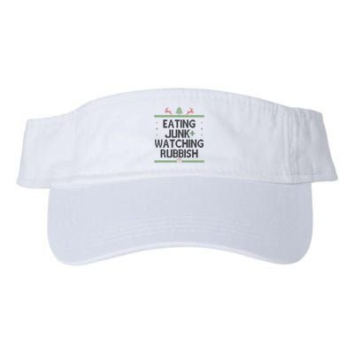 Eating Junk Watching Rubbish Funny Christmas Valucap Bio-Washed Visor