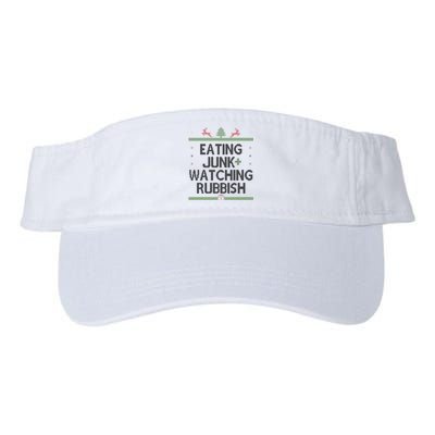 Eating Junk Watching Rubbish Funny Christmas Valucap Bio-Washed Visor